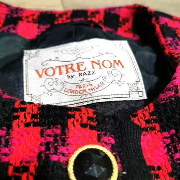Votre Nom by Razz Blazer - Vintage Checkered Blazer - 1980's Gorgeous Blazer - Picture 4 of 7